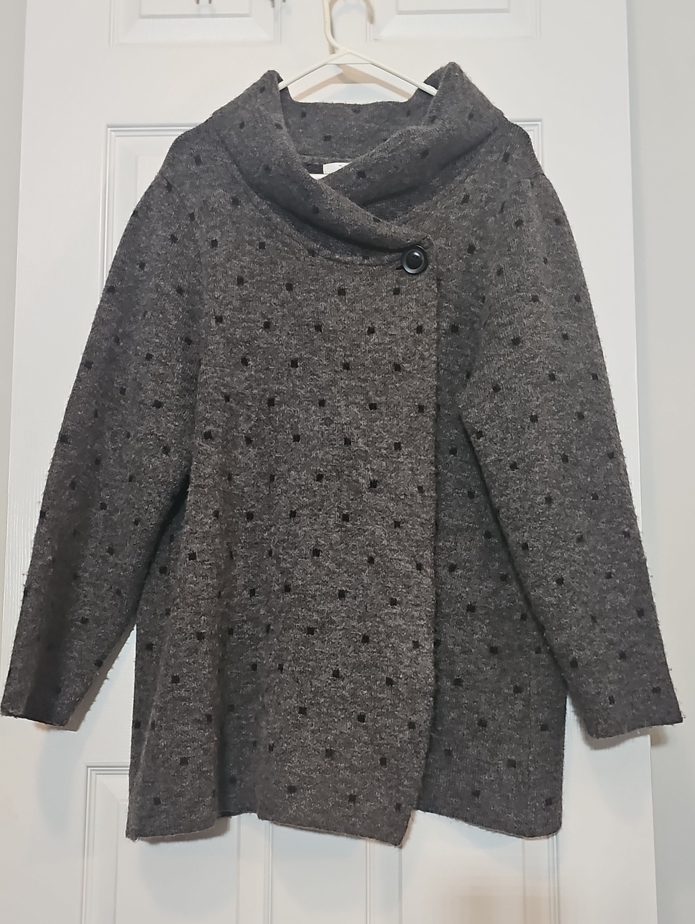 Max Studio Wool Blend Poncho/Cape Gray Size 3X